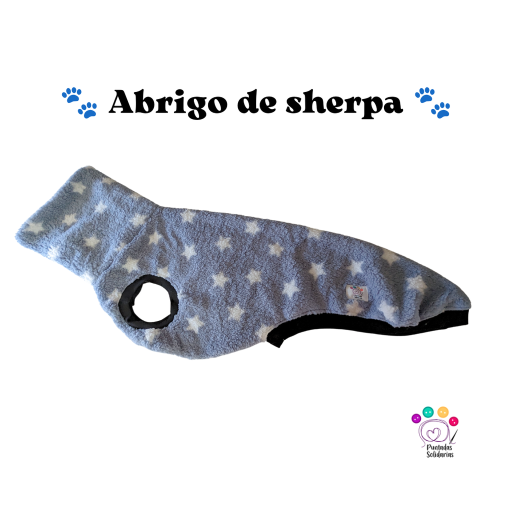 Abrigo de Sherpa estrellas azul